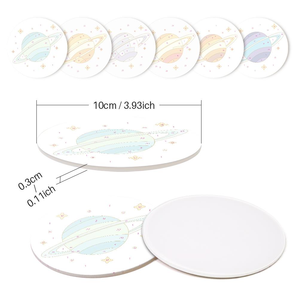 Ringed Planet Parade paint by numbers coasters – image 9