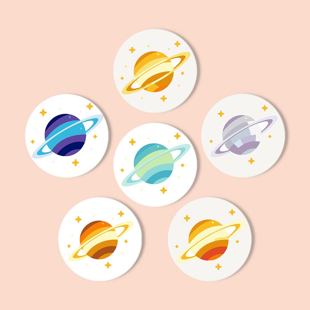 Ringed Planet Parade paint by numbers coasters – image 13