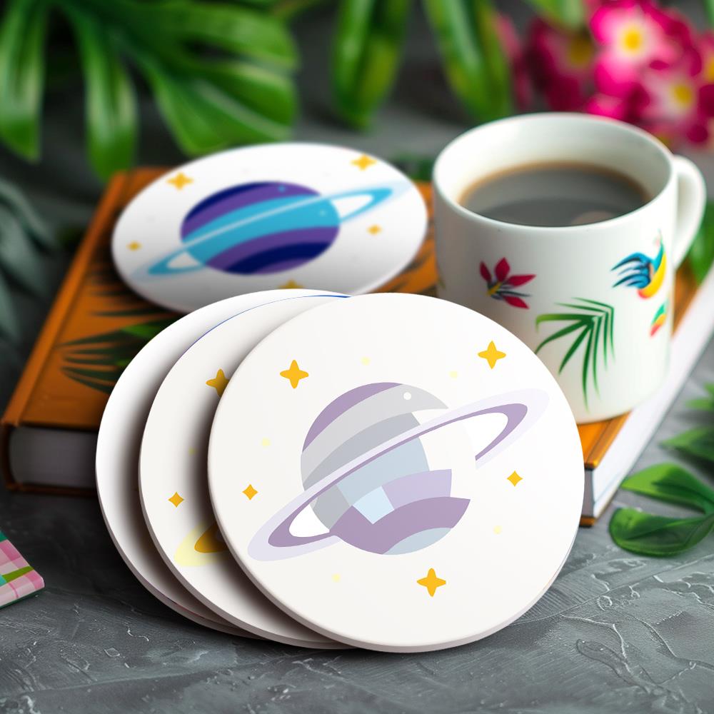 Ringed Planet Parade paint by numbers coasters – image 14