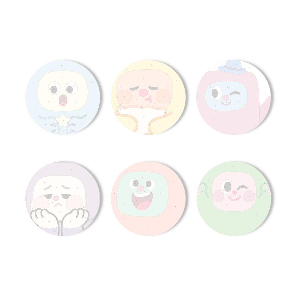 Kawaii Blob Faces paint by numbers coasters – image 11