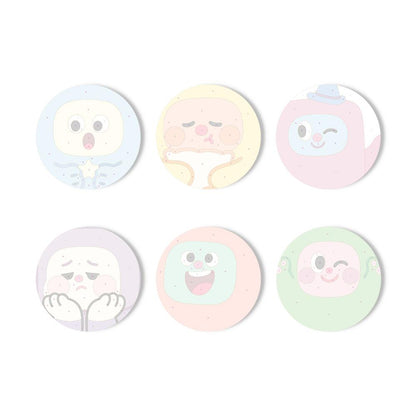 Kawaii Blob Faces paint by numbers coasters – image 11