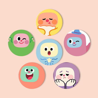 Kawaii Blob Faces paint by numbers coasters – image 13