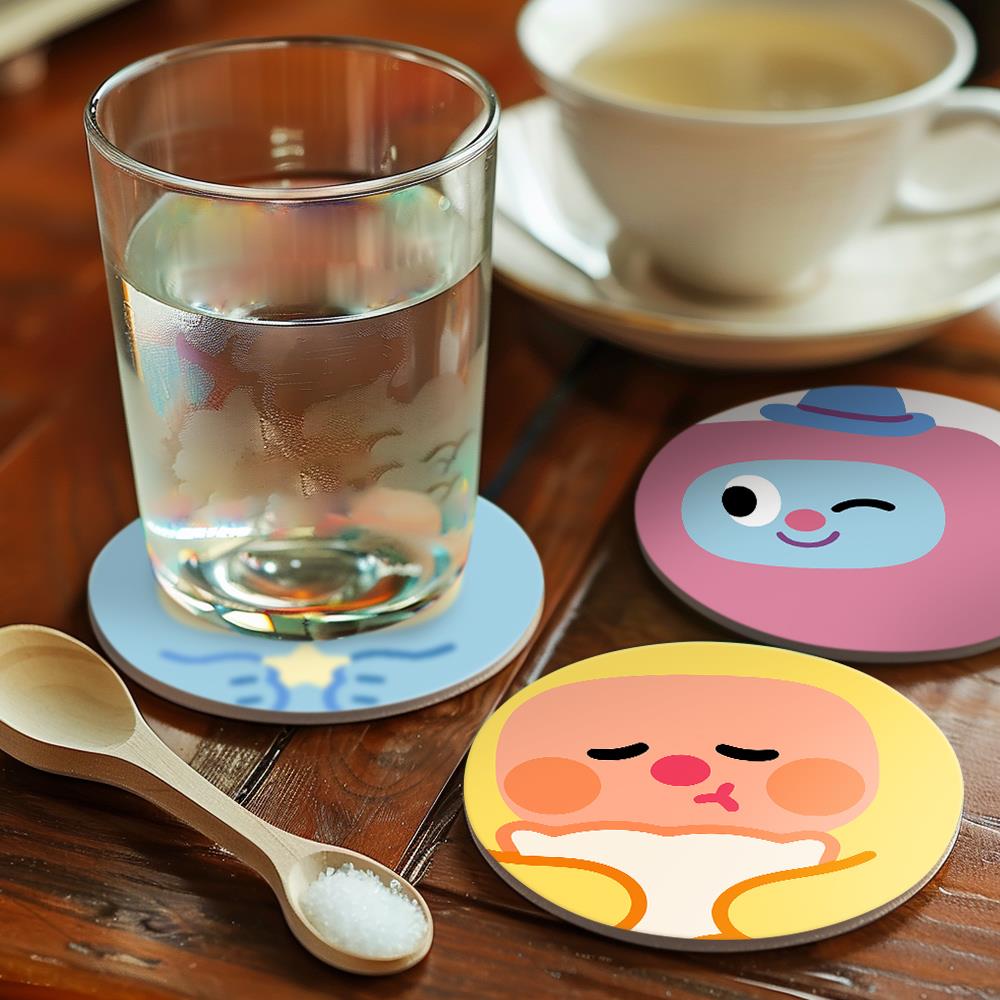 Kawaii Blob Faces paint by numbers coasters – image 16