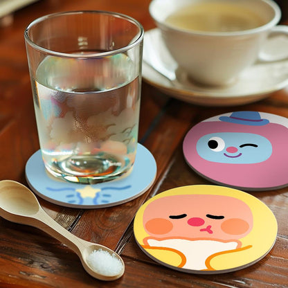Kawaii Blob Faces paint by numbers coasters – image 16