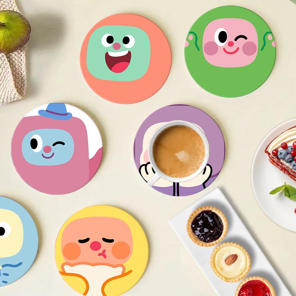 Kawaii Blob Faces paint by numbers coasters – image 18