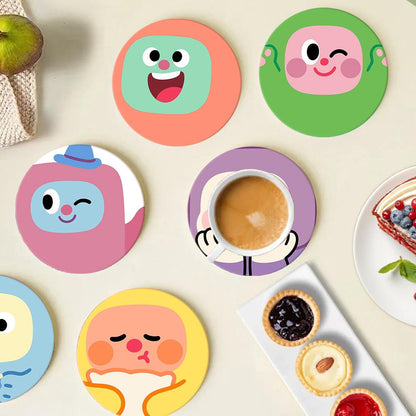 Kawaii Blob Faces paint by numbers coasters – image 18