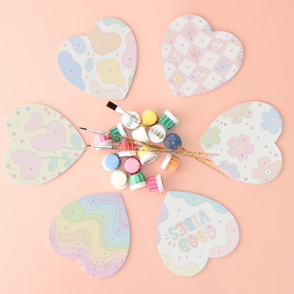 Good Vibes Retro Patterns paint by numbers coasters – image 2