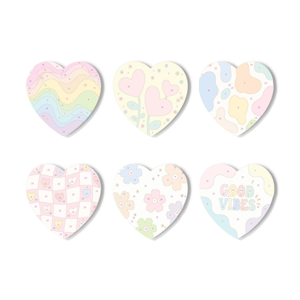 Good Vibes Retro Patterns paint by numbers coasters – image 16