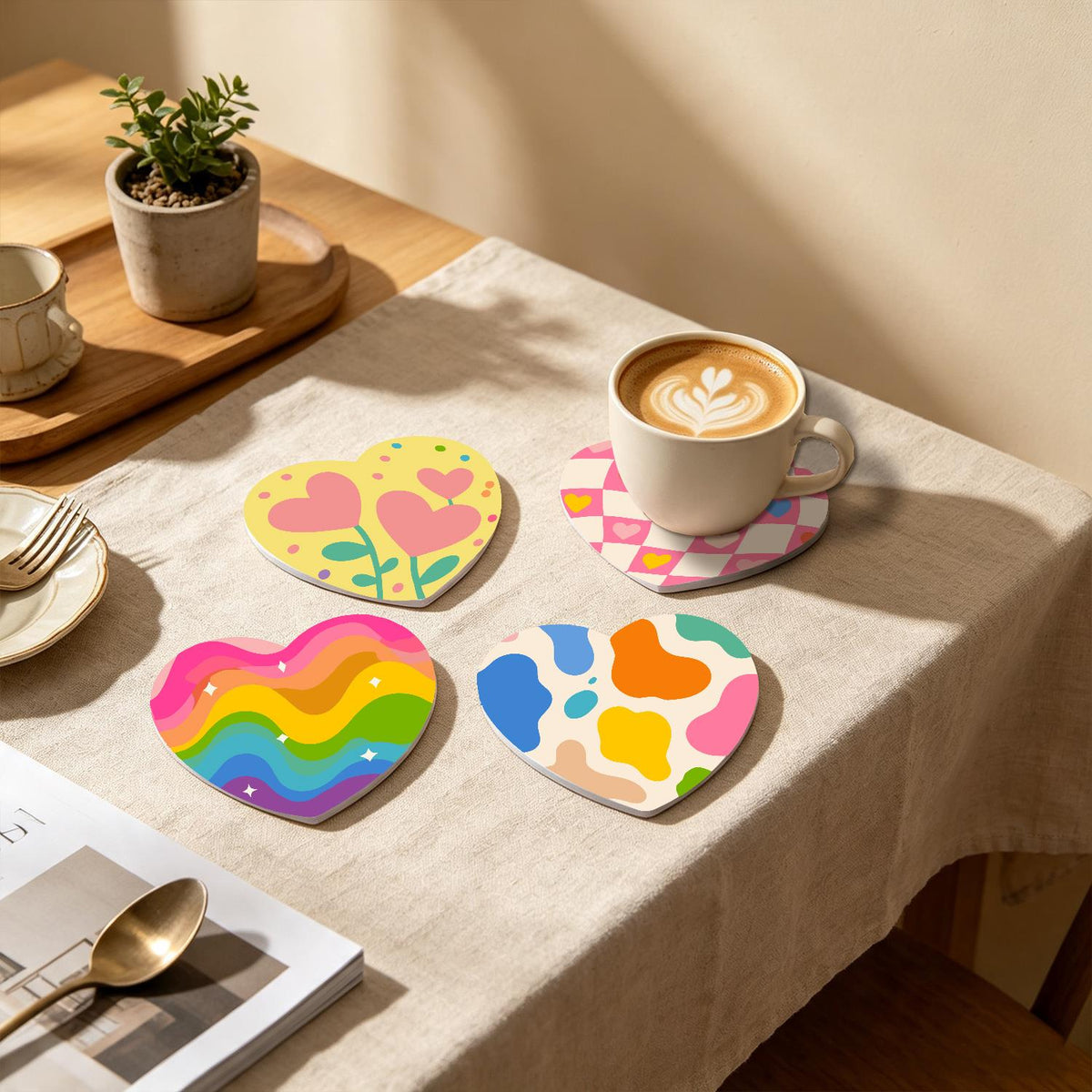 Good Vibes Retro Patterns paint by numbers coasters – image 18