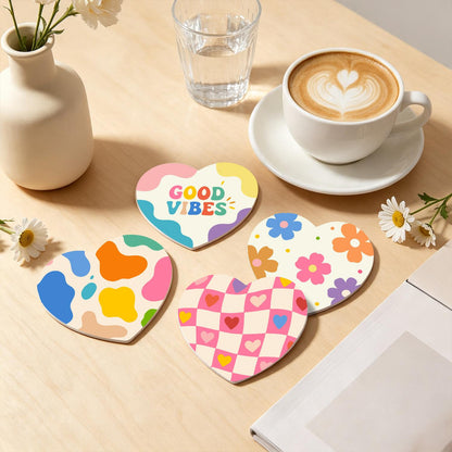 Good Vibes Retro Patterns paint by numbers coasters – image 20