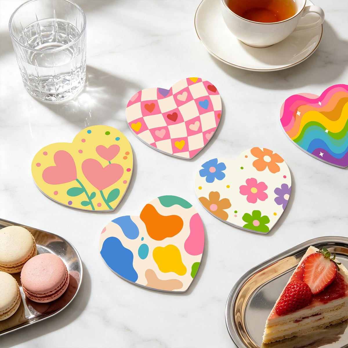 Good Vibes Retro Patterns paint by numbers coasters – image 21