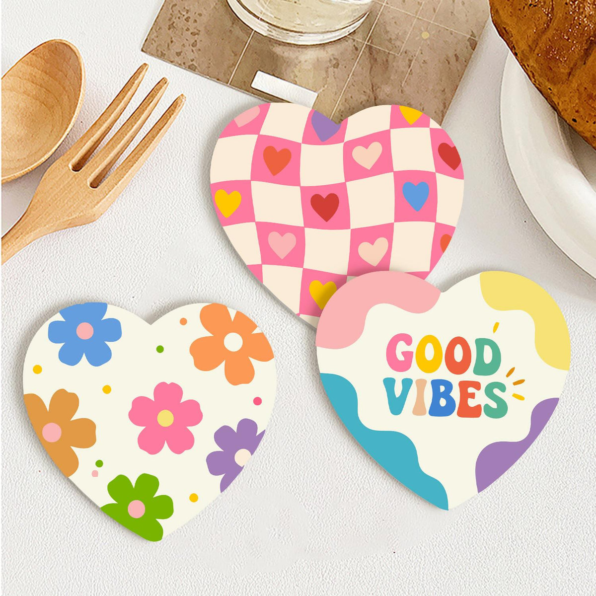Good Vibes Retro Patterns paint by numbers coasters – image 24