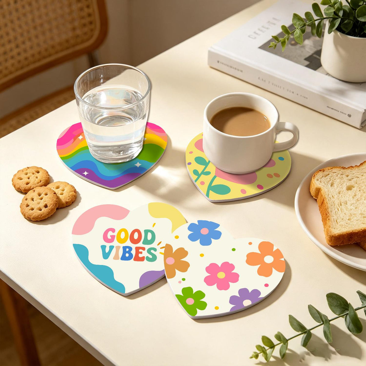 Good Vibes Retro Patterns paint by numbers coasters – image 25