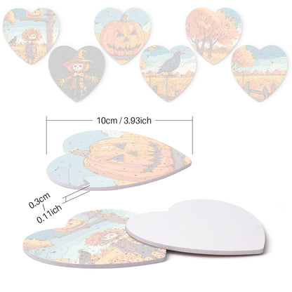 Scarecrow and Crow Harvest paint by numbers coasters – image 15