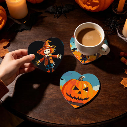 Scarecrow and Crow Harvest paint by numbers coasters – image 24
