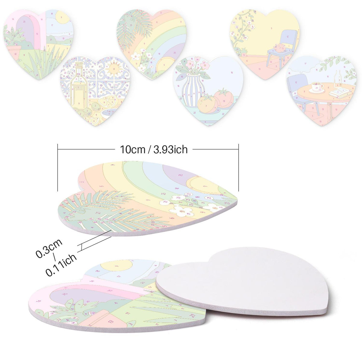 Sunlit Terrace Still Lifes paint by numbers coasters – image 15