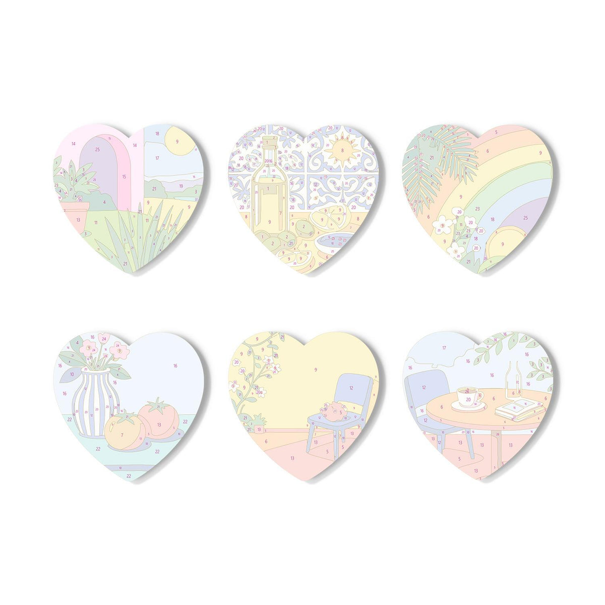 Sunlit Terrace Still Lifes paint by numbers coasters – image 16