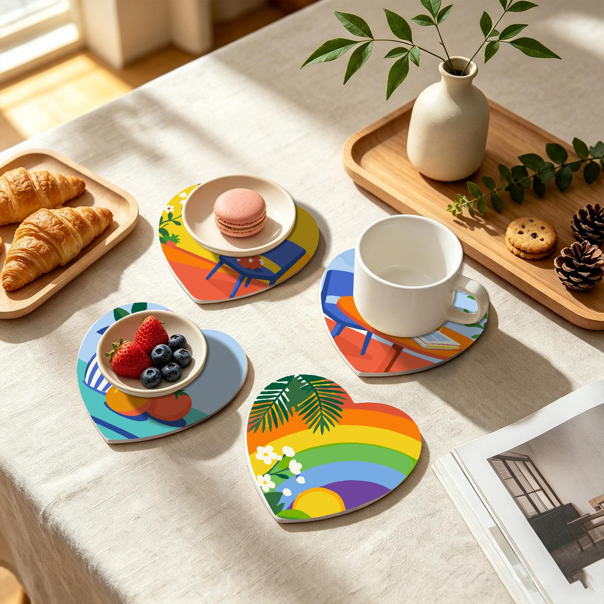Sunlit Terrace Still Lifes paint by numbers coasters – image 18