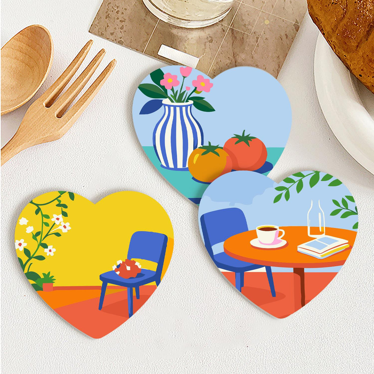 Sunlit Terrace Still Lifes paint by numbers coasters – image 23