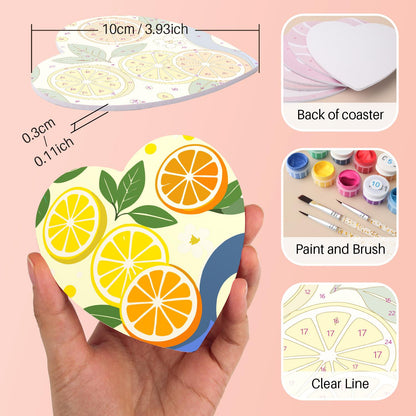 Amalfi Citrus and Blue Tiles paint by numbers coasters – image 10