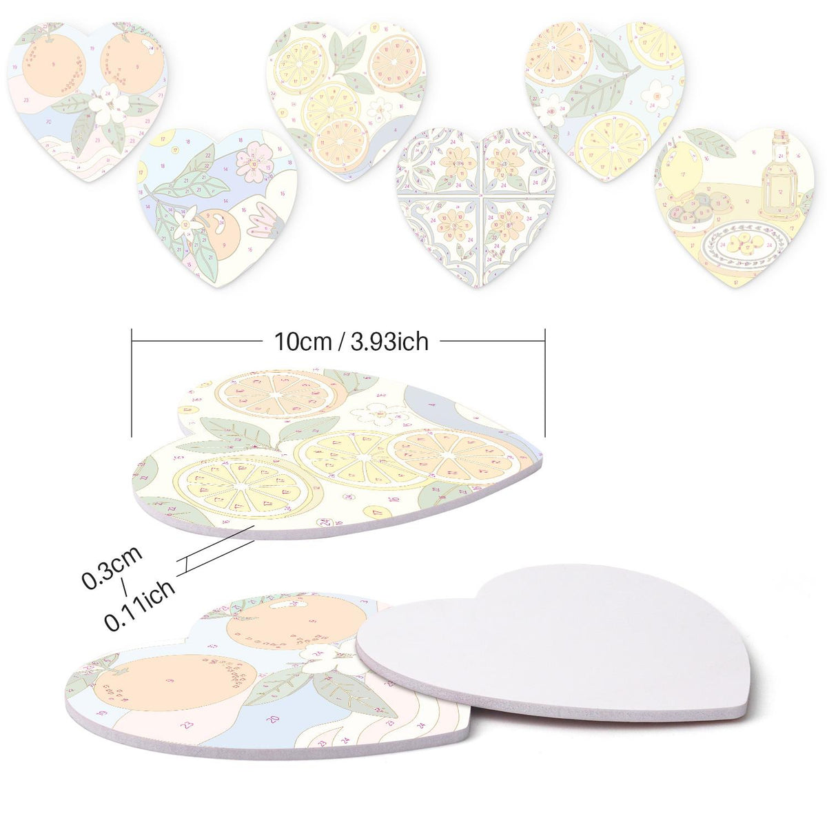 Amalfi Citrus and Blue Tiles paint by numbers coasters – image 15