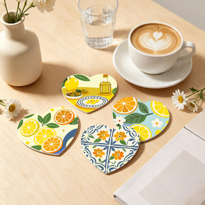Amalfi Citrus and Blue Tiles paint by numbers coasters – image 20