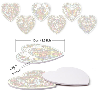 Floral Glasswork Wolf and Horse paint by numbers coasters – image 15