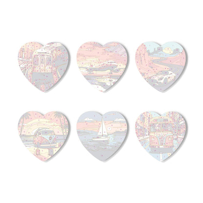 Golden Hour Road Trip paint by numbers coasters – image 16
