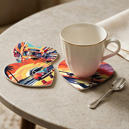 Golden Hour Road Trip paint by numbers coasters – image 25