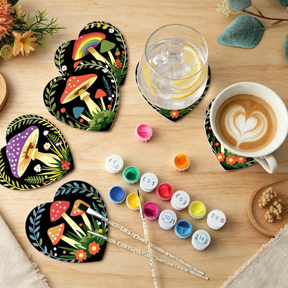 Midnight Toadstool Garden paint by numbers coasters – image 6