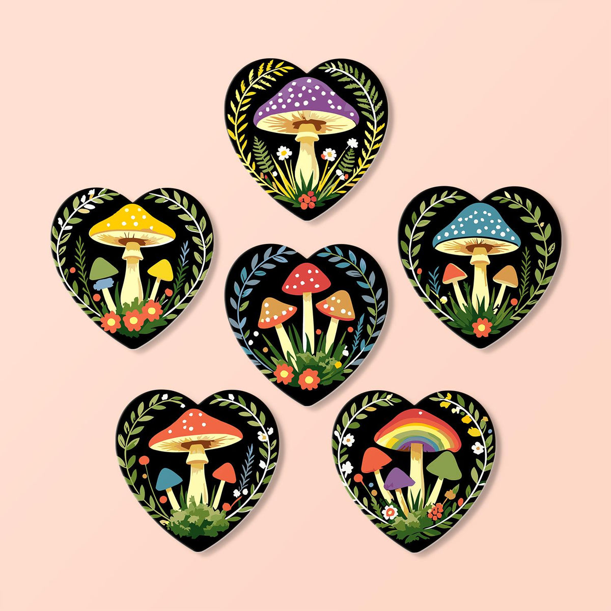 Midnight Toadstool Garden paint by numbers coasters – image 17