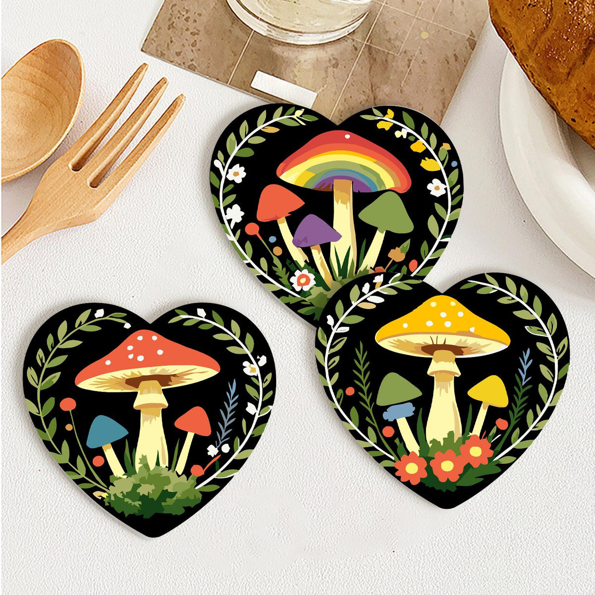 Midnight Toadstool Garden paint by numbers coasters – image 18