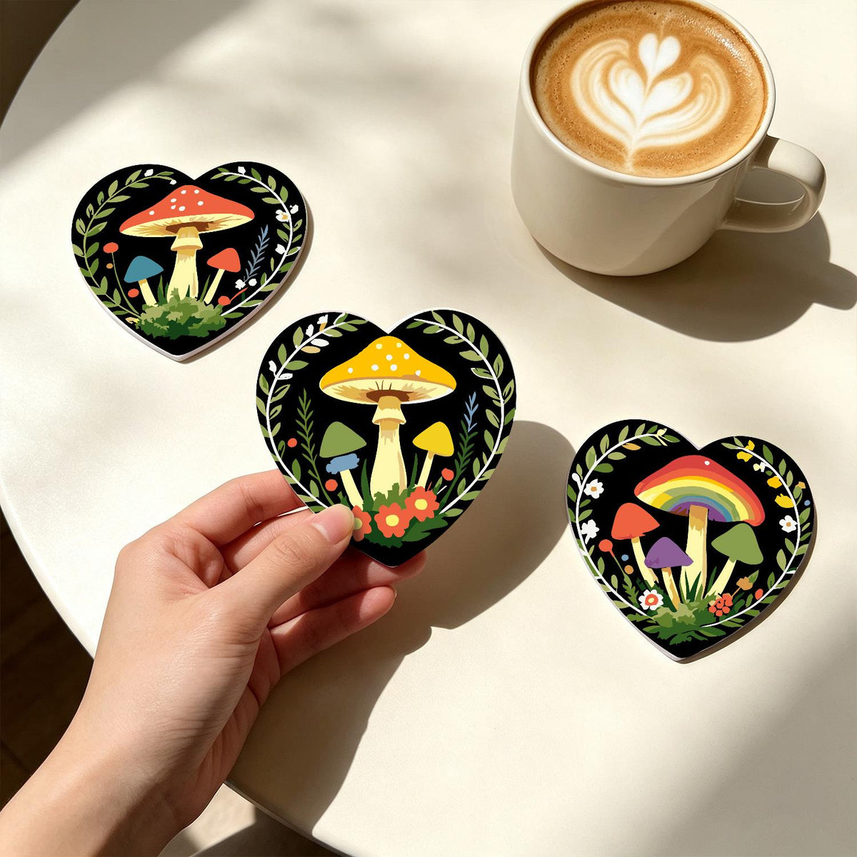 Midnight Toadstool Garden paint by numbers coasters – image 19
