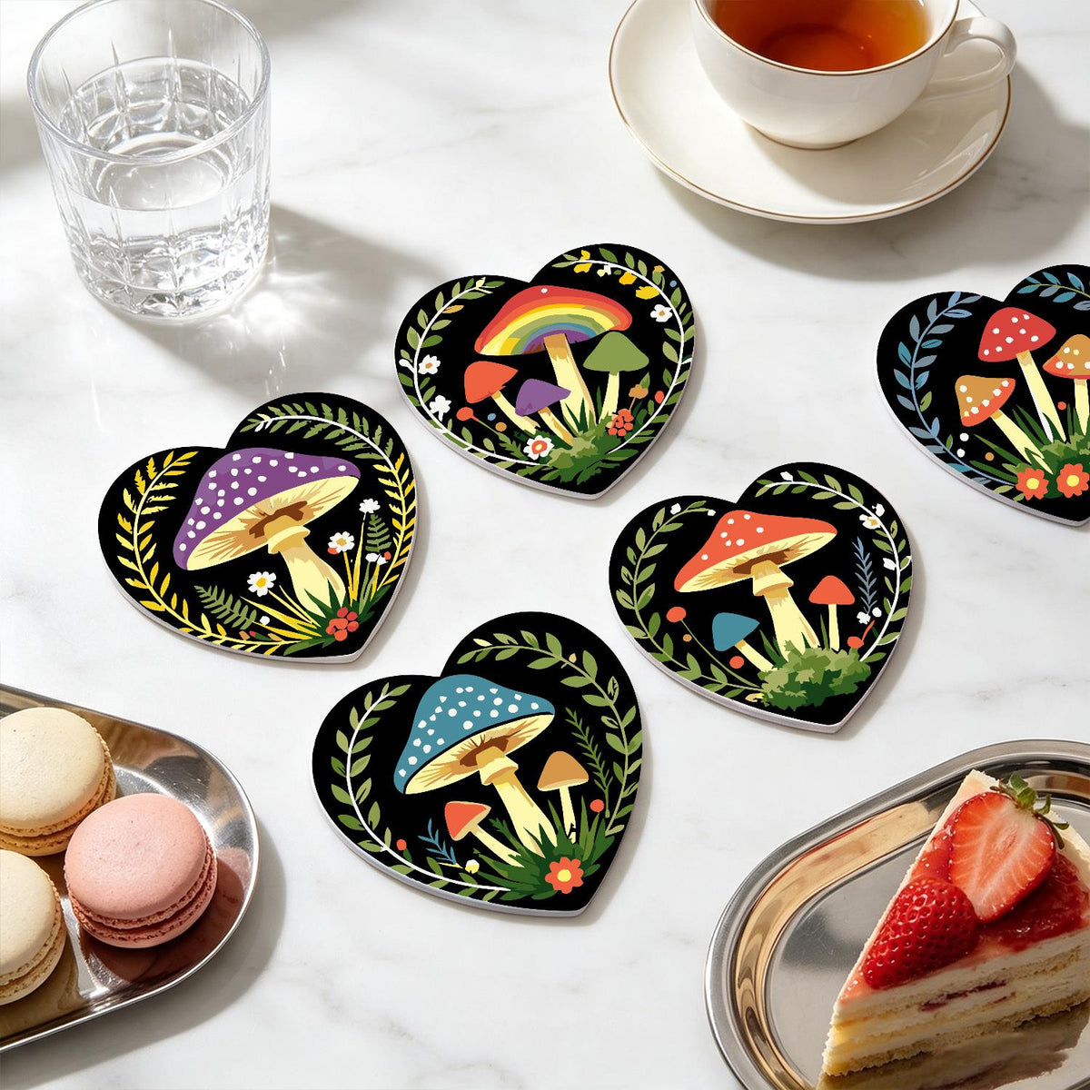 Midnight Toadstool Garden paint by numbers coasters – image 20