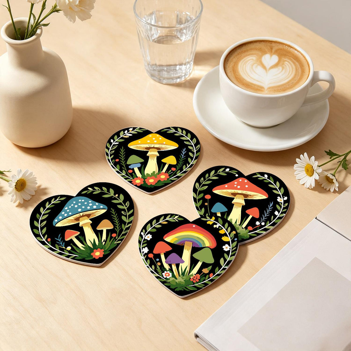 Midnight Toadstool Garden paint by numbers coasters – image 21
