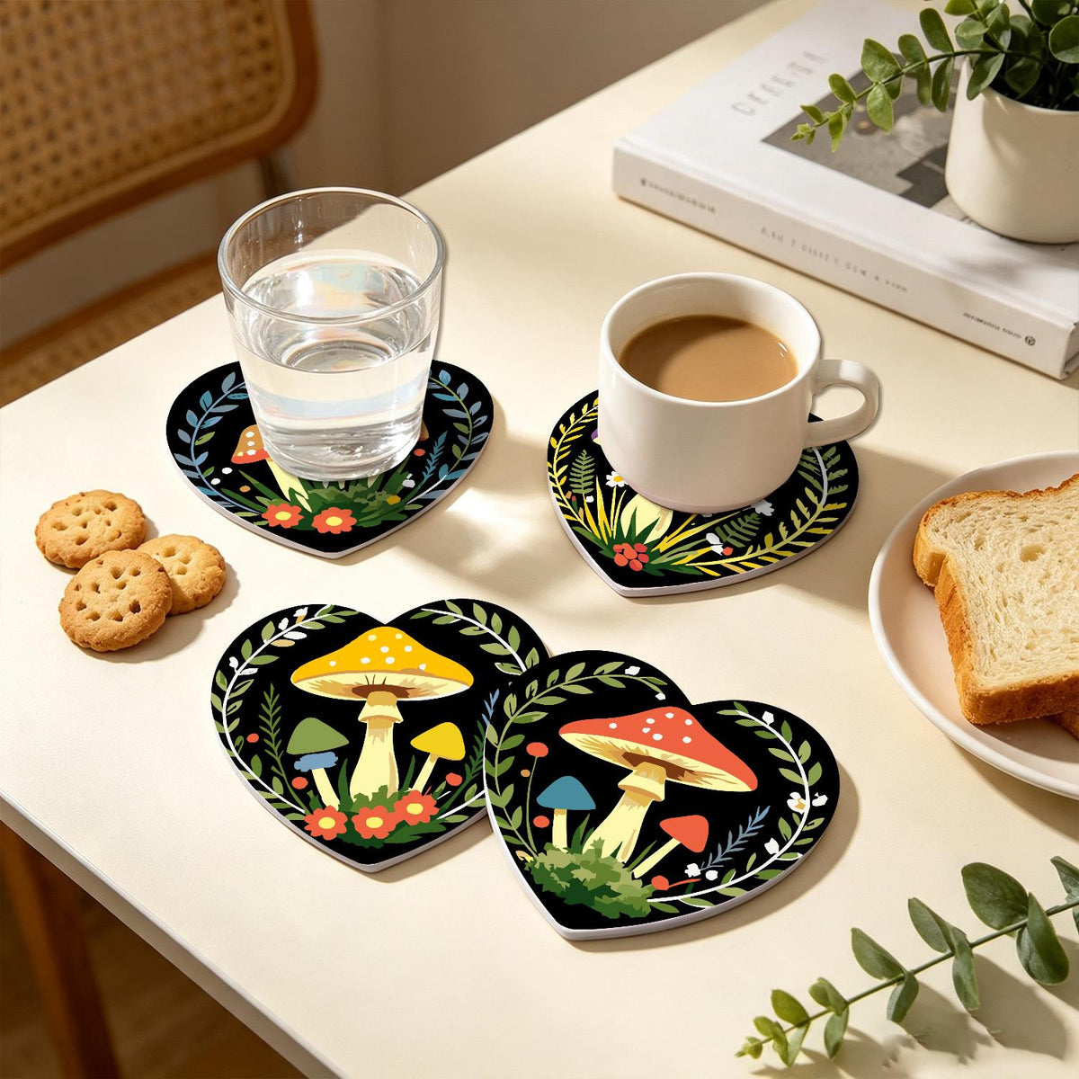 Midnight Toadstool Garden paint by numbers coasters – image 23