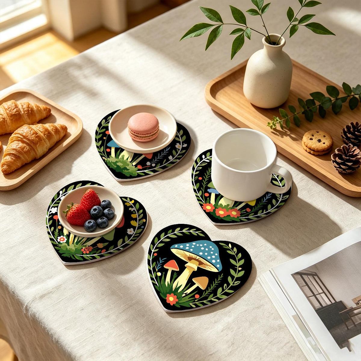 Midnight Toadstool Garden paint by numbers coasters – image 24