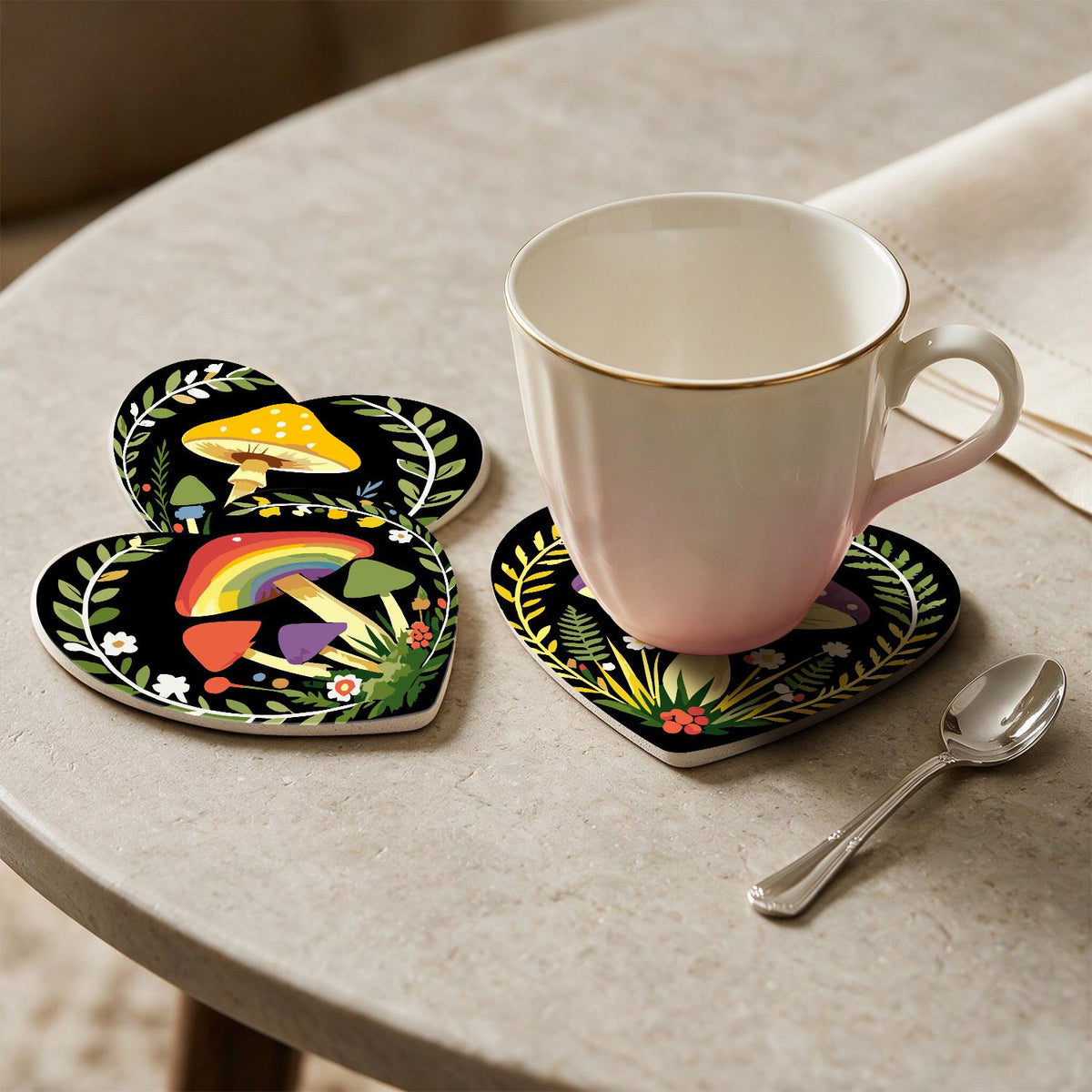 Midnight Toadstool Garden paint by numbers coasters – image 25