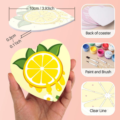 Lemon Gnome Sunshine paint by numbers coasters – image 10