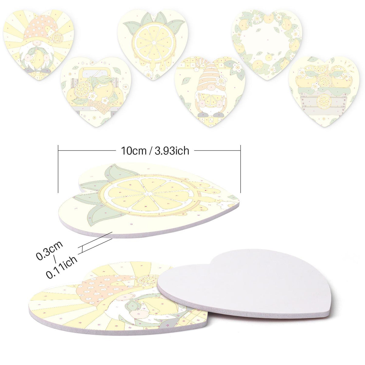 Lemon Gnome Sunshine paint by numbers coasters – image 15