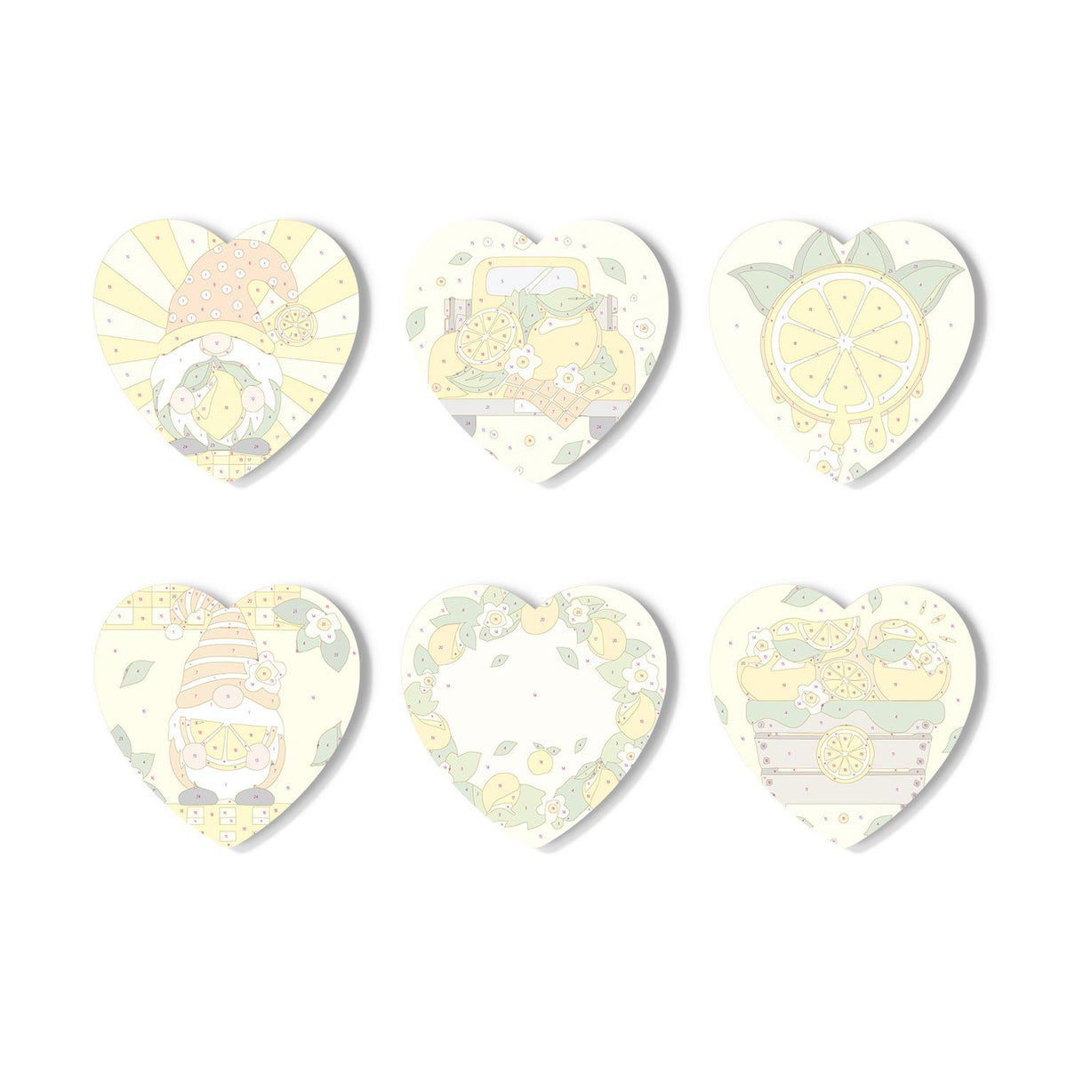 Lemon Gnome Sunshine paint by numbers coasters – image 16