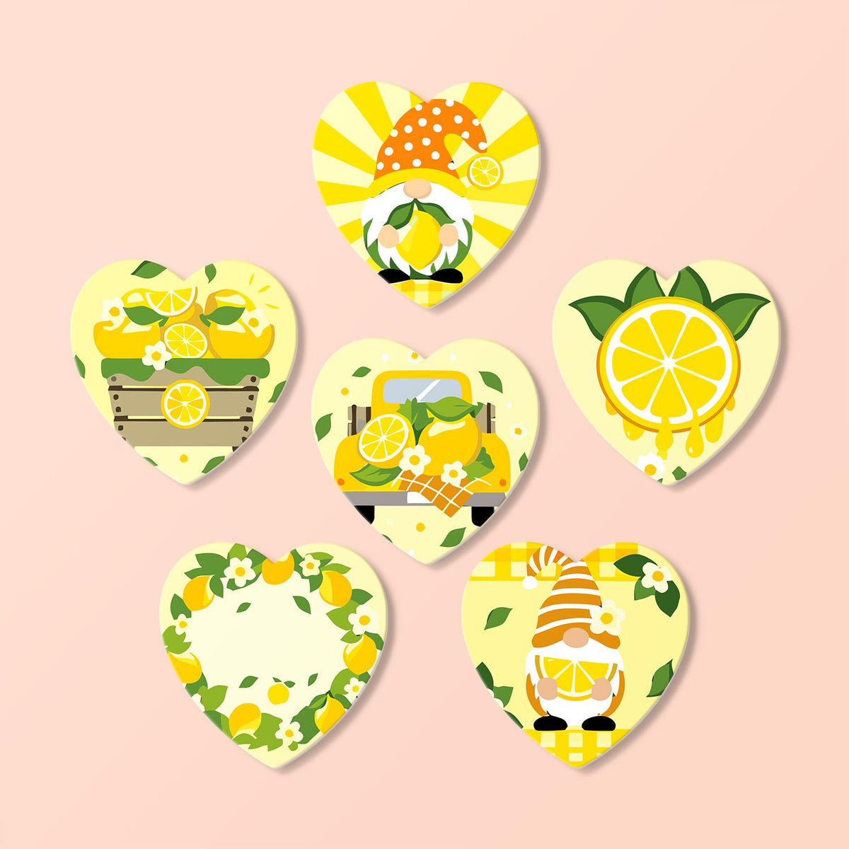 Lemon Gnome Sunshine paint by numbers coasters – image 17