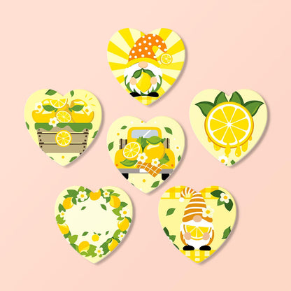 Lemon Gnome Sunshine paint by numbers coasters – image 17