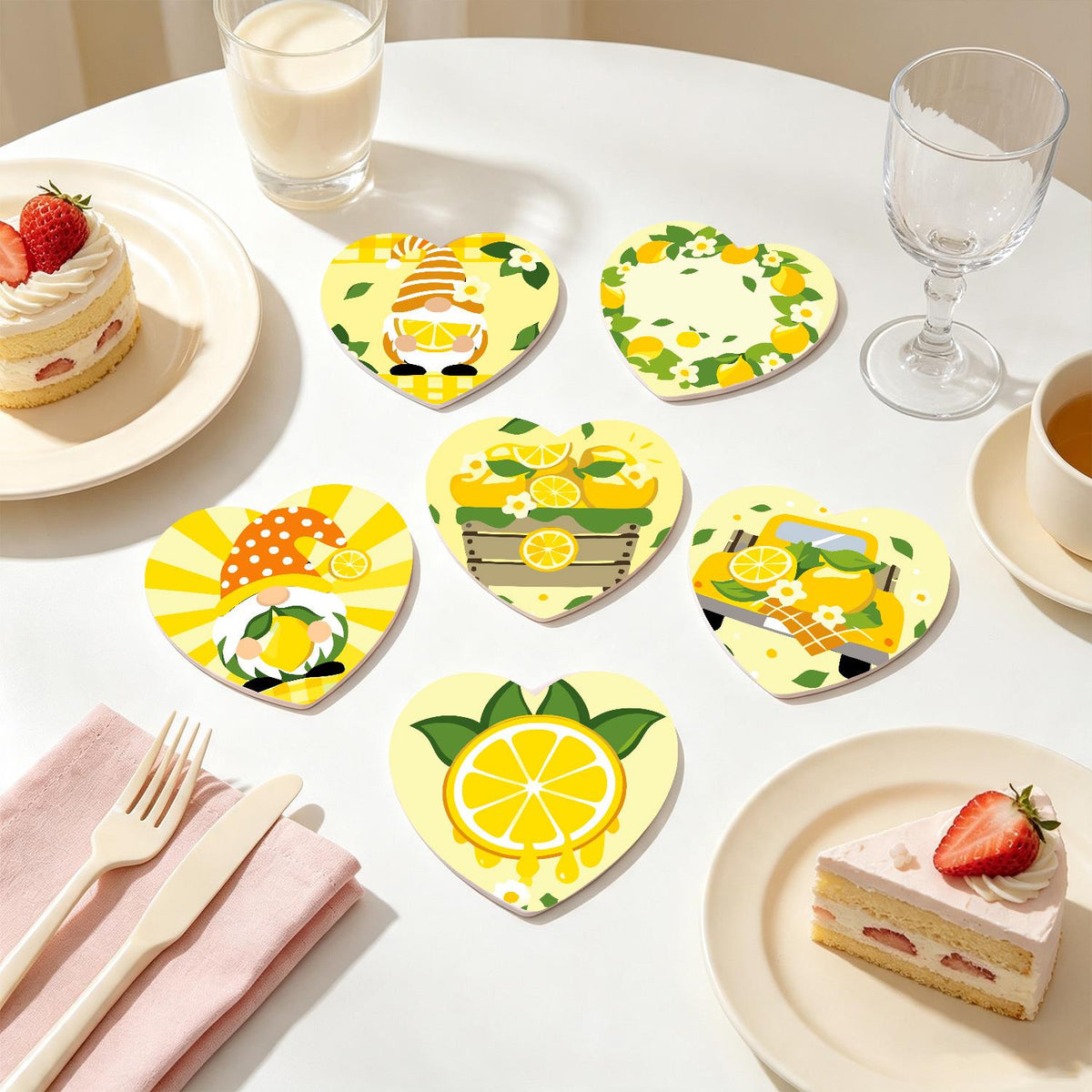 Lemon Gnome Sunshine paint by numbers coasters – image 18