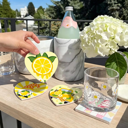 Lemon Gnome Sunshine paint by numbers coasters – image 19