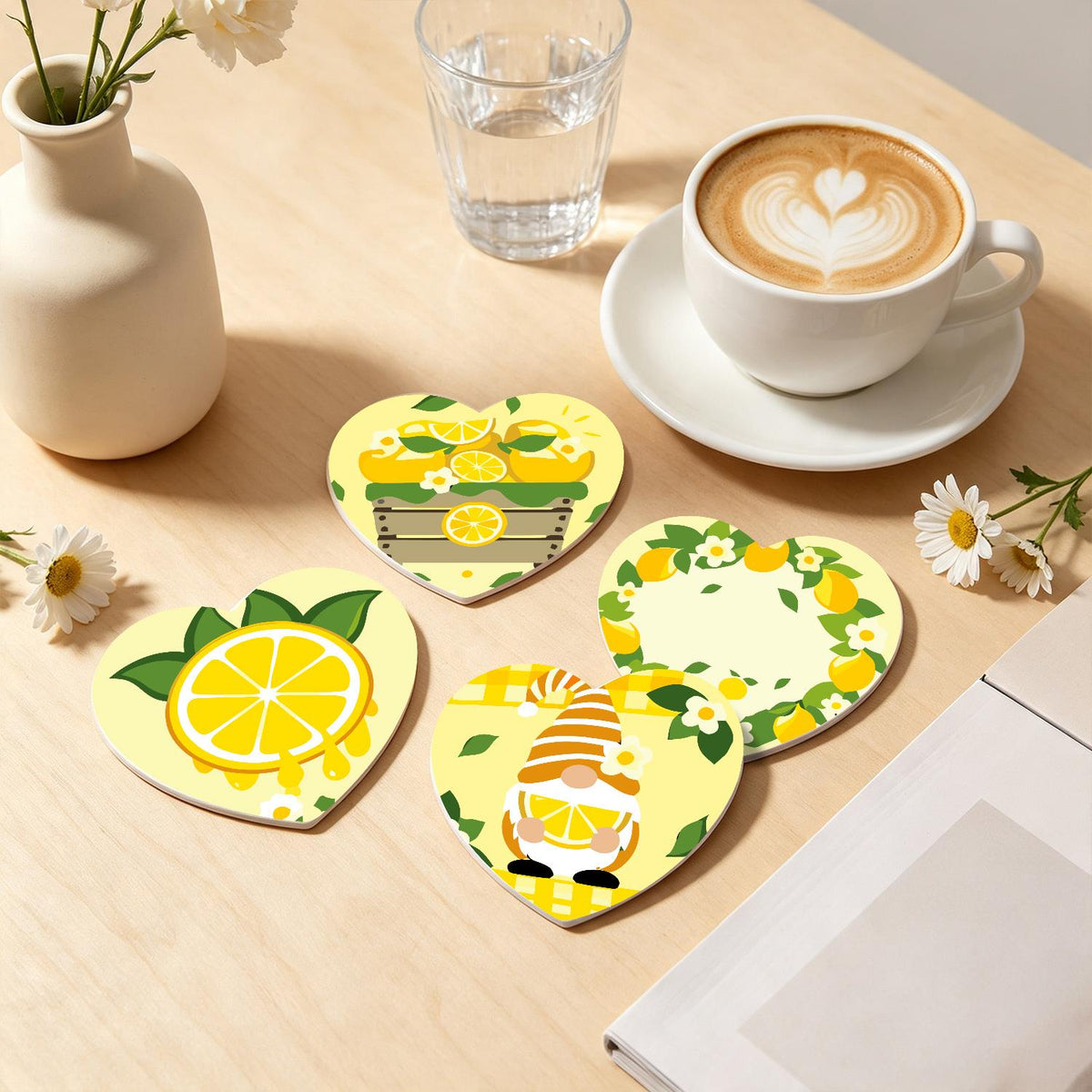 Lemon Gnome Sunshine paint by numbers coasters – image 21