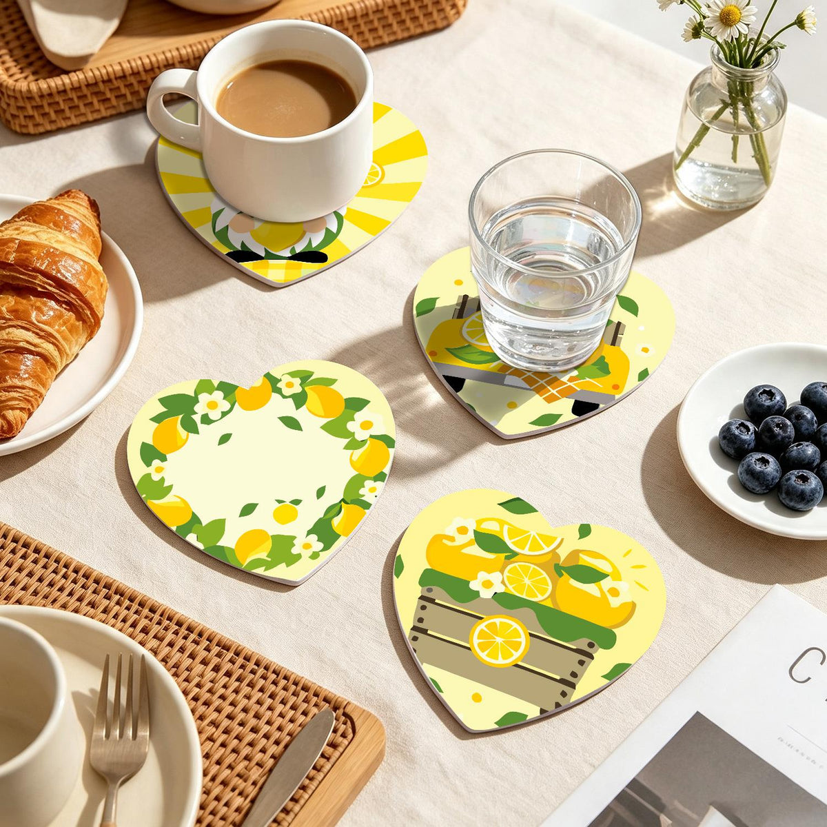 Lemon Gnome Sunshine paint by numbers coasters – image 22