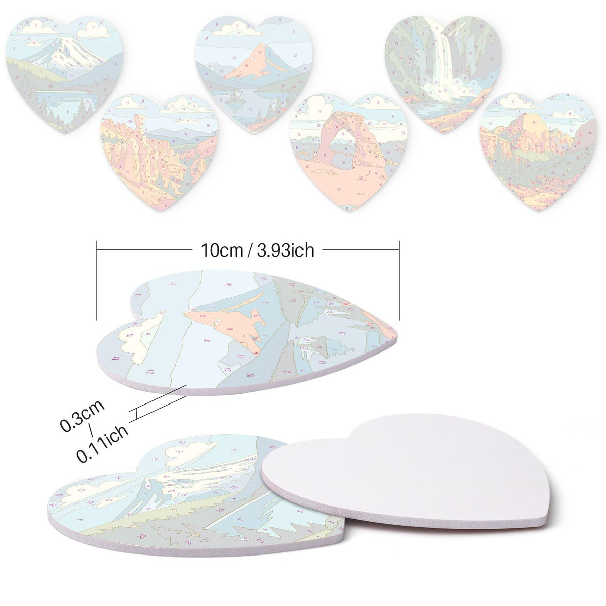 Red Rock Arches and Peaks paint by numbers coasters – image 15