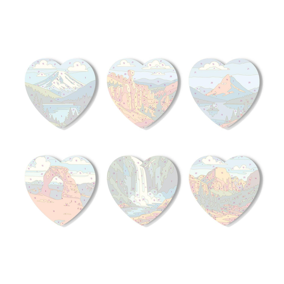 Red Rock Arches and Peaks paint by numbers coasters – image 16