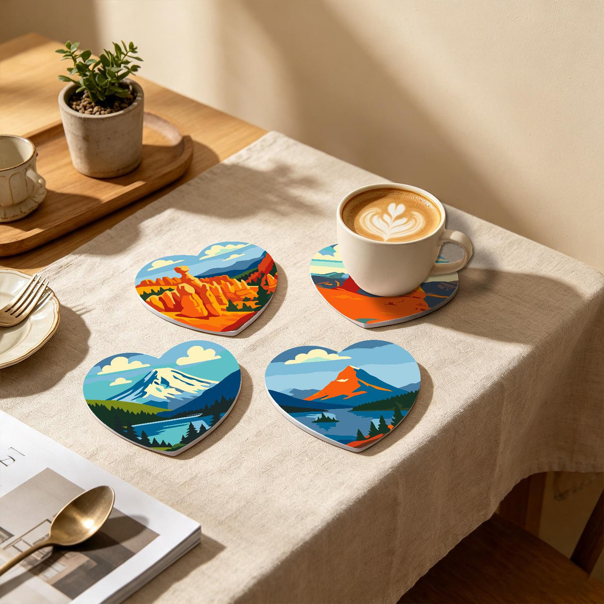 Red Rock Arches and Peaks paint by numbers coasters – image 19